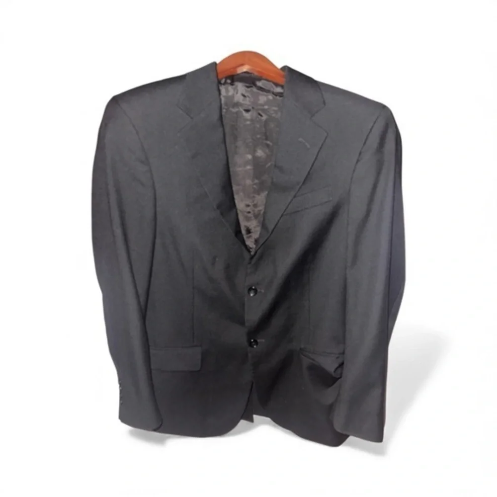 Dockers Charcoal Men's Suit Coat Blazer Fits Like a Men’s XL Wedding Guest Used